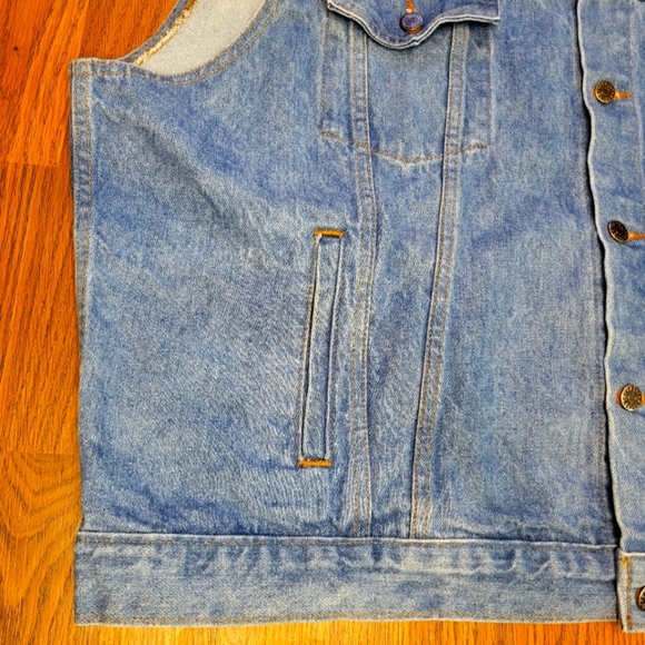 Vintage 80s Chicago B.L.U.E.S. Denim Vest XXL – Union Made USA – Cut-Off A41 - Picture 2 of 13